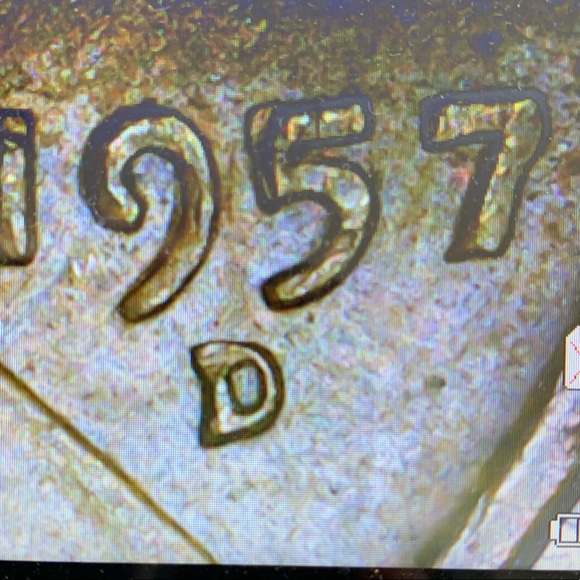 1957 Denver minted penny Daybreak on face doubling errors very rare - Picture 2 of 3